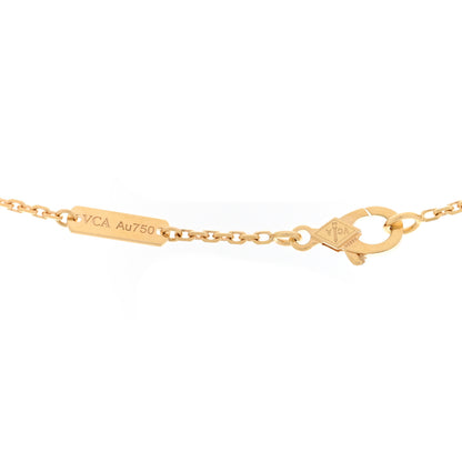 Van Cleef & Arpels 18K Yellow Gold Carnelian Vintage Alhambra Pendant Necklace 4 of 4