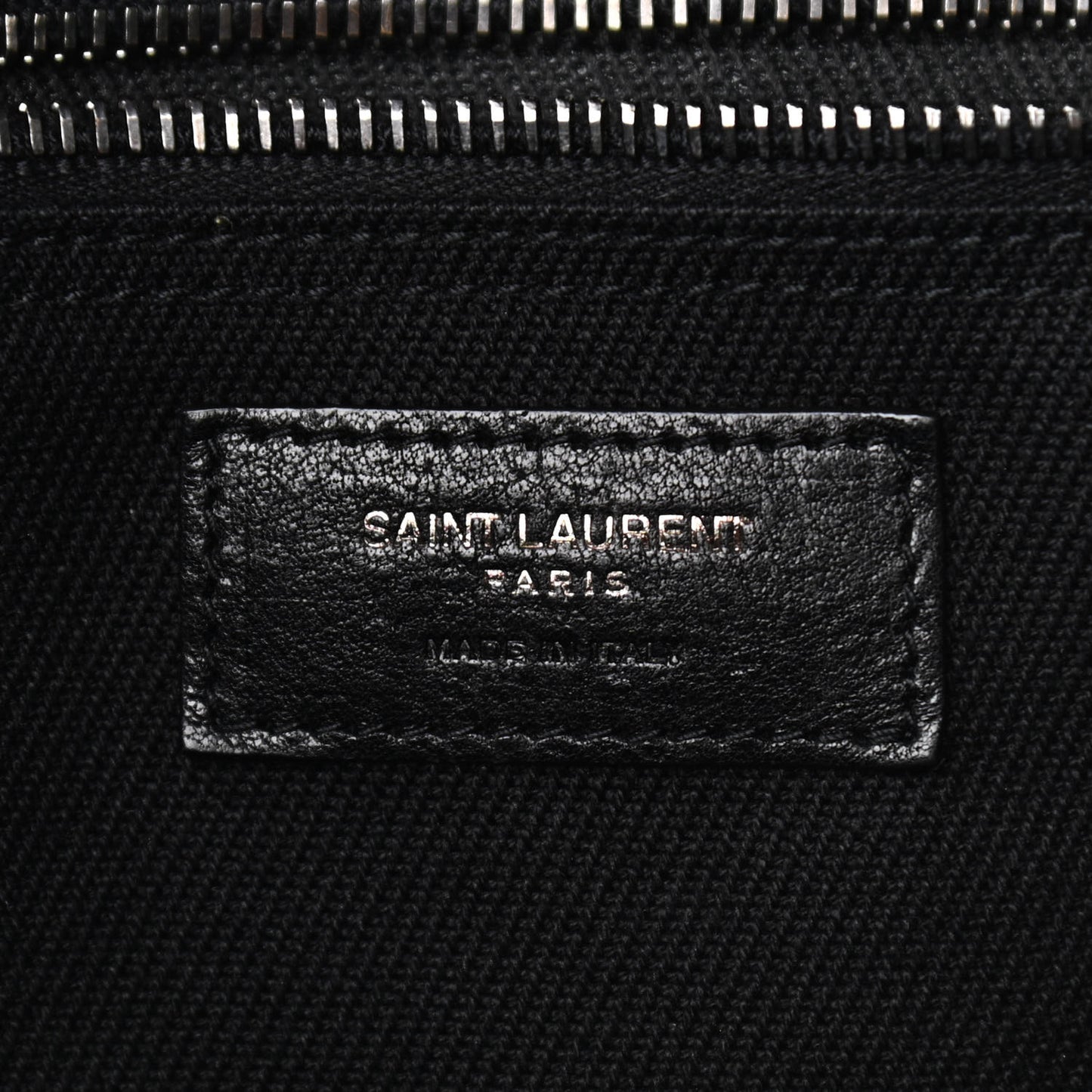 Linen Calfskin Rive Gauche Tote Black