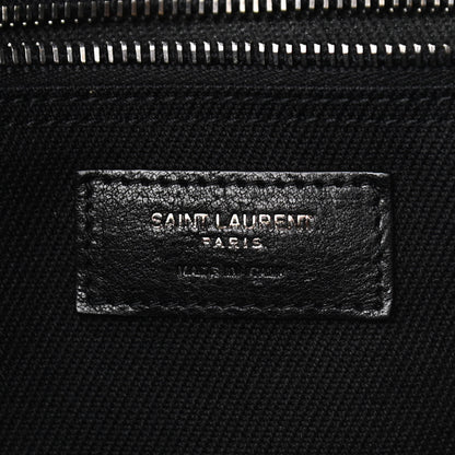 Saint Laurent Linen Calfskin Rive Gauche Tote Black 5 of 12