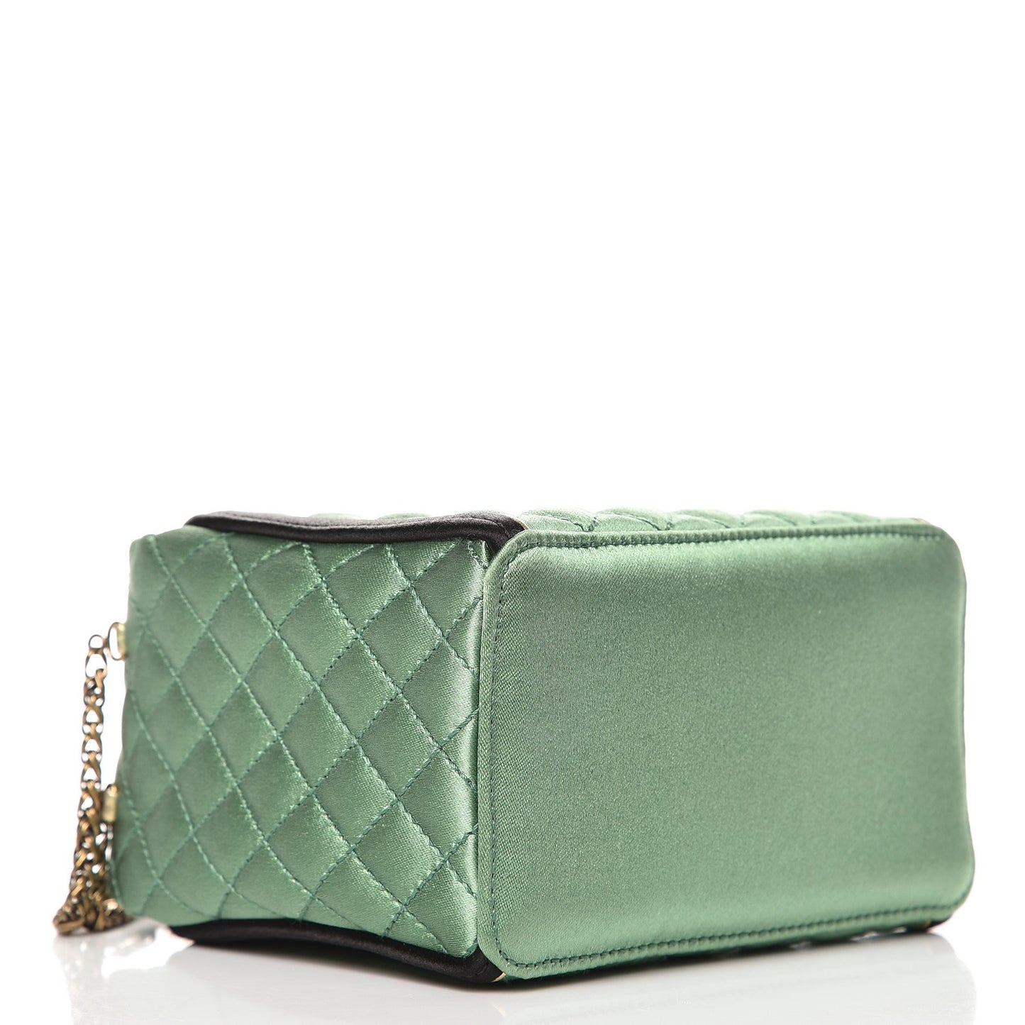 Satin Paris Shanghai Take Away Evening Bag Green