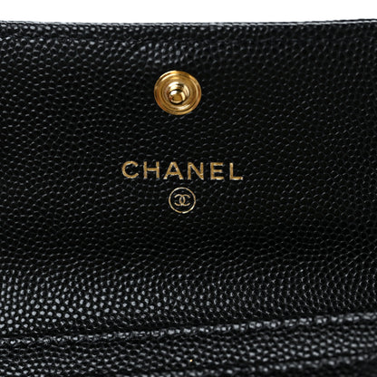 Chanel Caviar Quilted Boy Flap Card Holder Black 6 of 8