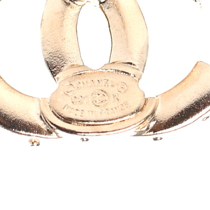 Chanel Crystal CC Earrings Gold 4 of 4