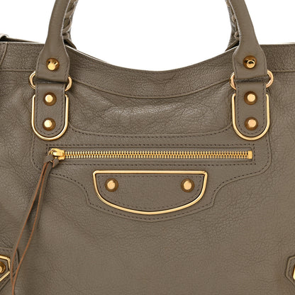 Balenciaga Chevre Gold Metallic Edge Hardware City Gris Taupe 8 of 12