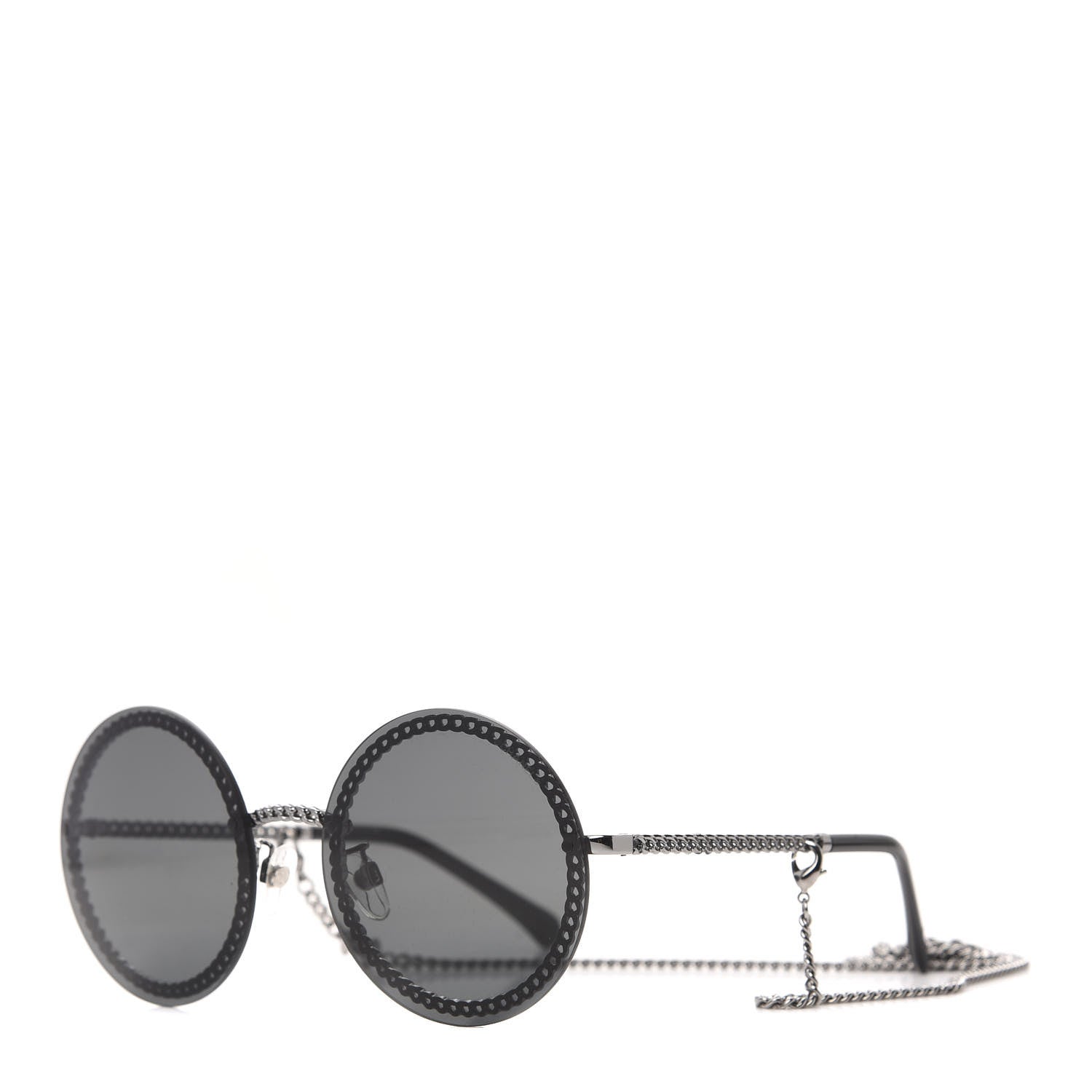 Chanel Round Chain Sunglasses 4245 Gold 1 of 9