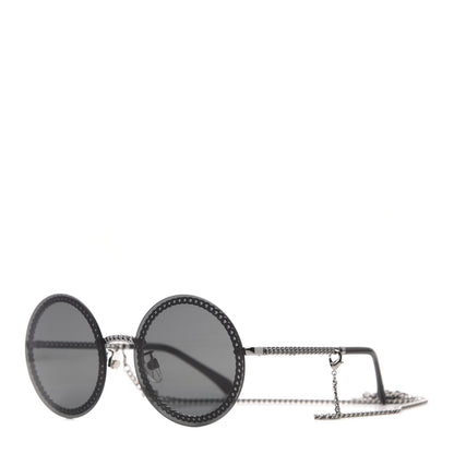 Chanel Round Chain Sunglasses 4245 Gold 1 of 9