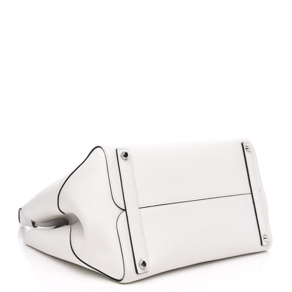 Christian Dior Supple Grained Calfskin Large Open Bar Tote White 4 of 11