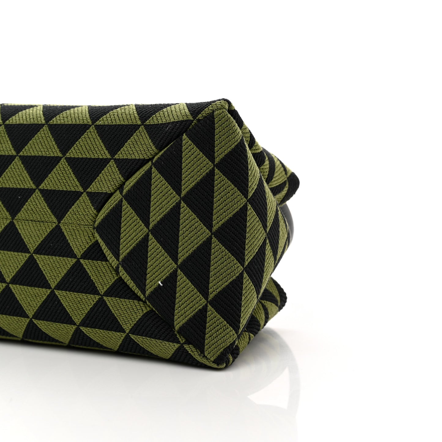 Jacquard Triangolo Symbole Embroidered Small Shoulder Bag Black Edera