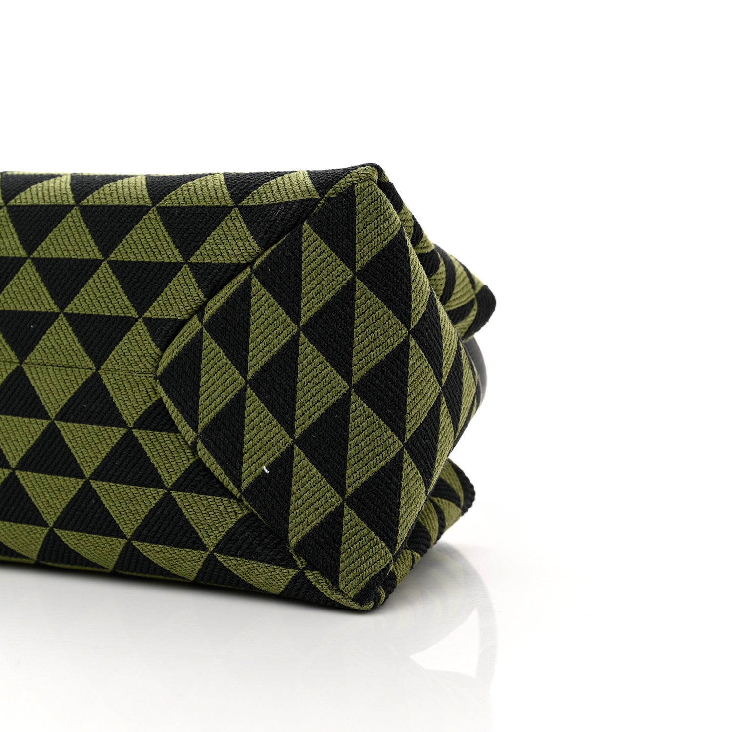 Prada Jacquard Triangolo Symbole Embroidered Small Shoulder Bag Black Edera 8 of 8
