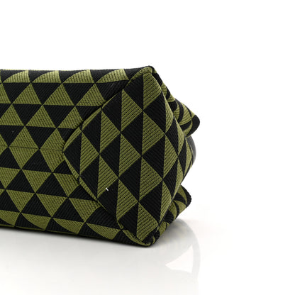 Prada Jacquard Triangolo Symbole Embroidered Small Shoulder Bag Black Edera 8 of 8