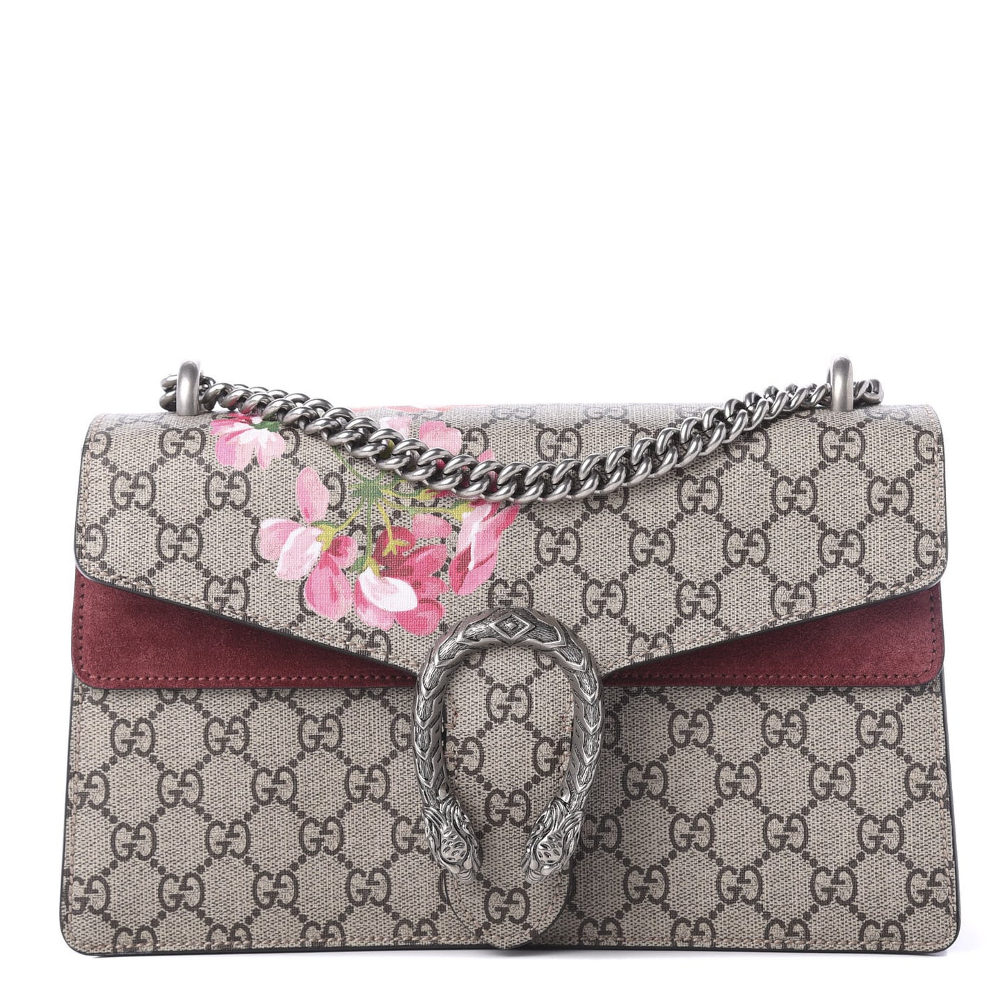GG Supreme Monogram Blooms Small Dionysus Shoulder Bag Beige Multicolor Dry Rose