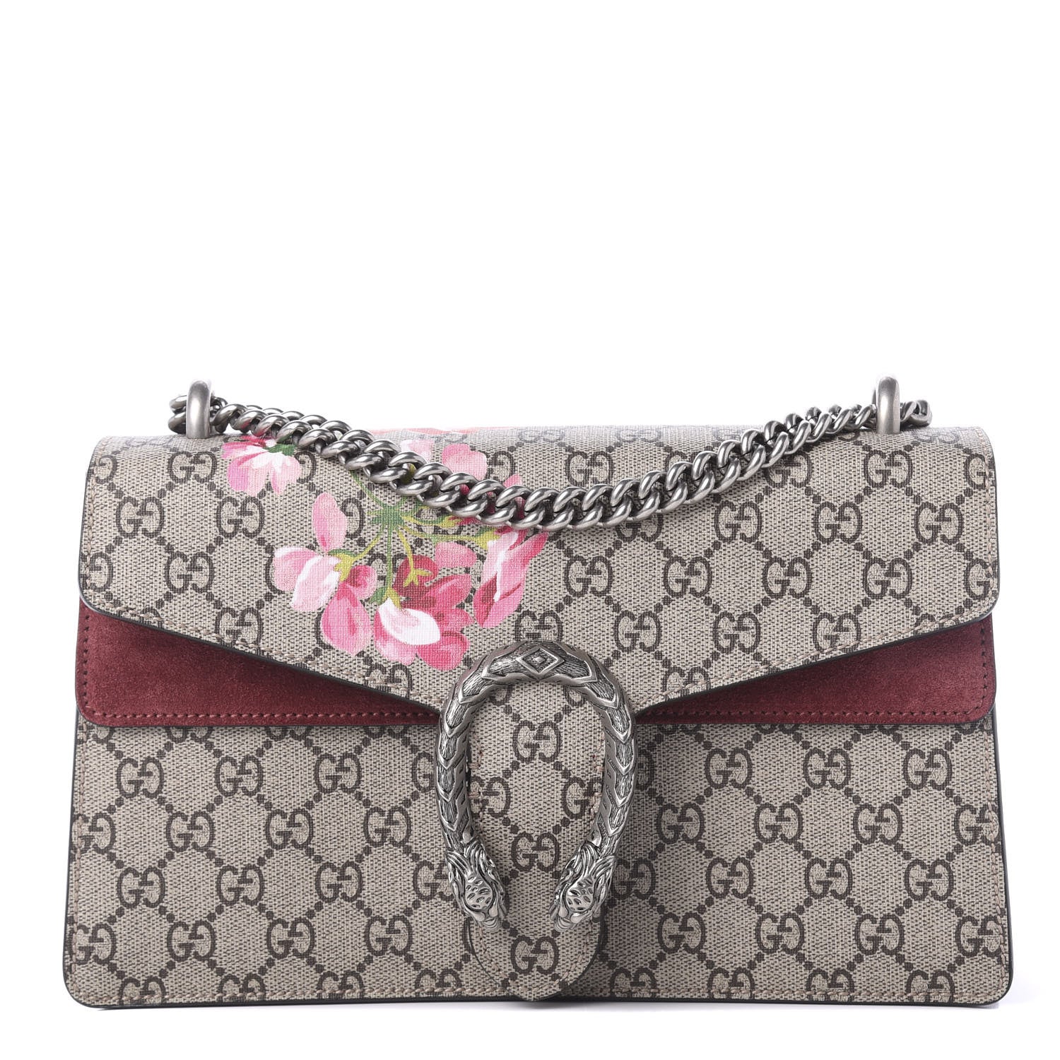 Gucci GG Supreme Monogram Blooms Small Dionysus Shoulder Bag Beige Multicolor Dry Rose 2 of 10