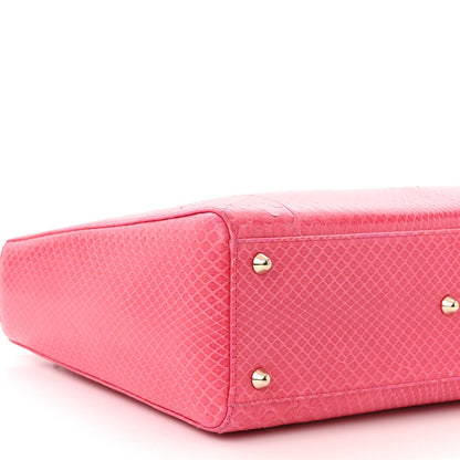 Christian Dior Snakeskin Large Lady Dior Pink 9 of 16