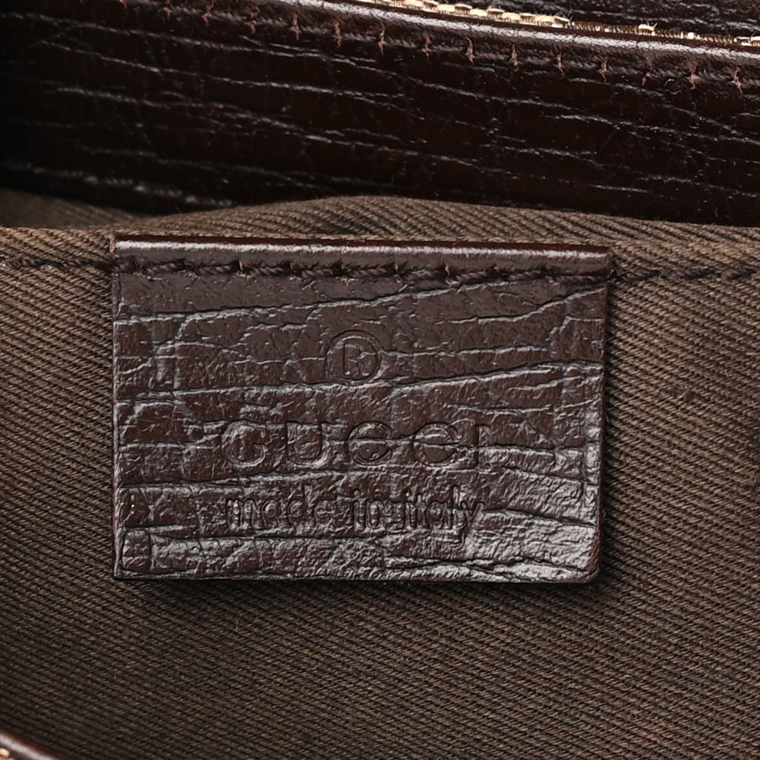 Gucci Monogram Horsebit Clutch Dark Brown 6 of 14