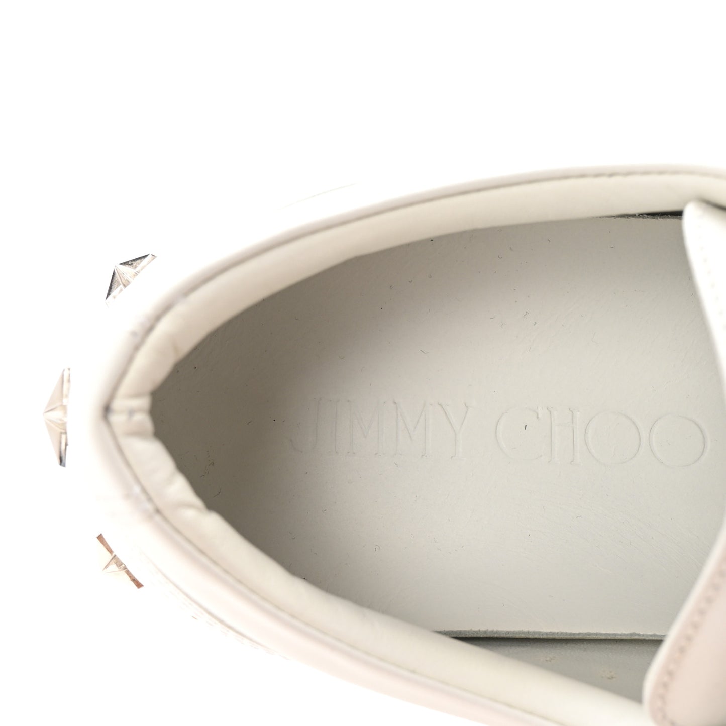 Smooth Calfskin Star Studded Cash Sneakers 40 Ultra White