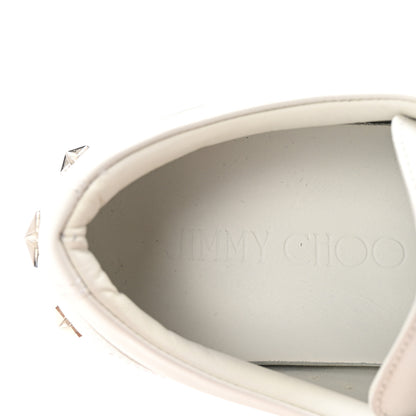 Jimmy Choo Smooth Calfskin Star Studded Cash Sneakers 40 Ultra White 8 of 10