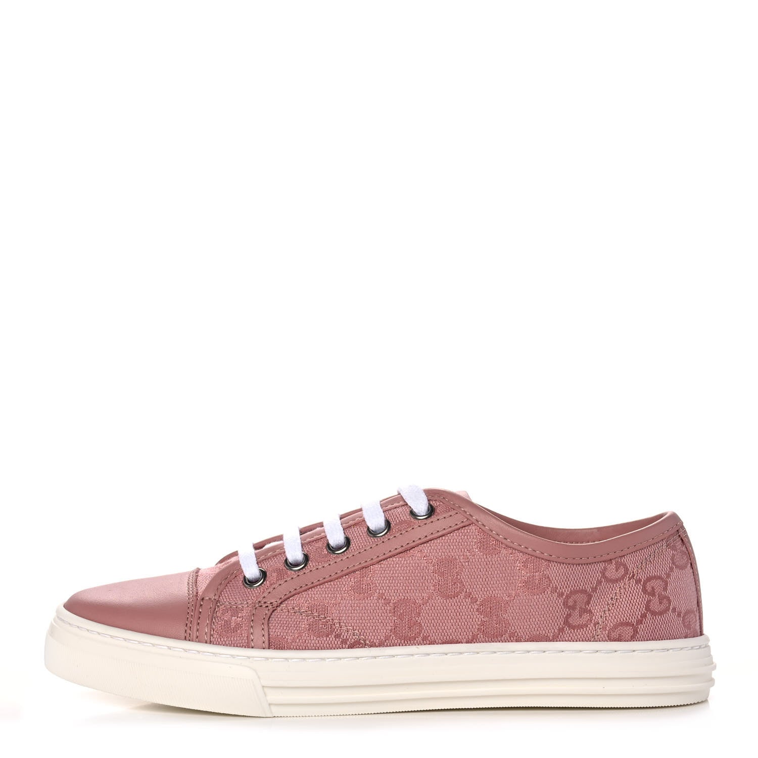 Gucci GG Monogram Calfskin Womens Low Top Sneakers 36 Pink Soft Pink 1 of 10