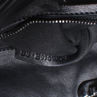 Valentino Garavani Vitello Crystal Medium Rockstud Tote Black 7 of 7