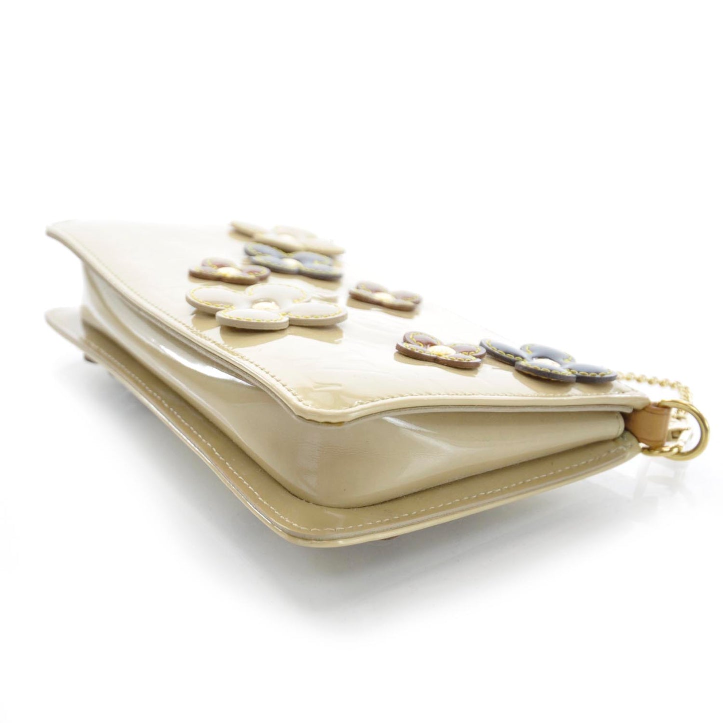 Vernis Lexington Fleurs Pochette Bag Beige