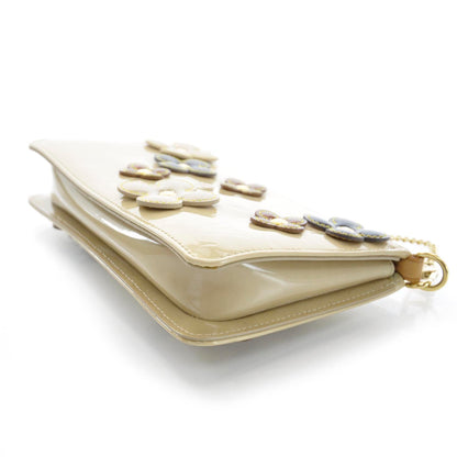 Louis Vuitton Vernis Lexington Fleurs Pochette Bag Beige 3 of 6