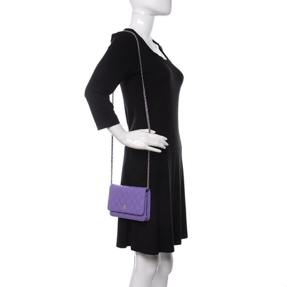 Chanel Caviar Quilted Wallet On Chain WOC Purple 2 of 14