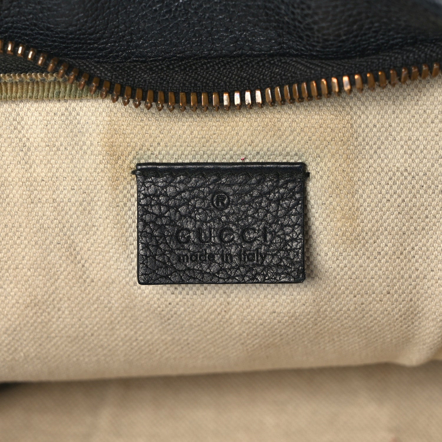 Gucci Grained Calfskin Logo Belt Bag Black 5 of 12