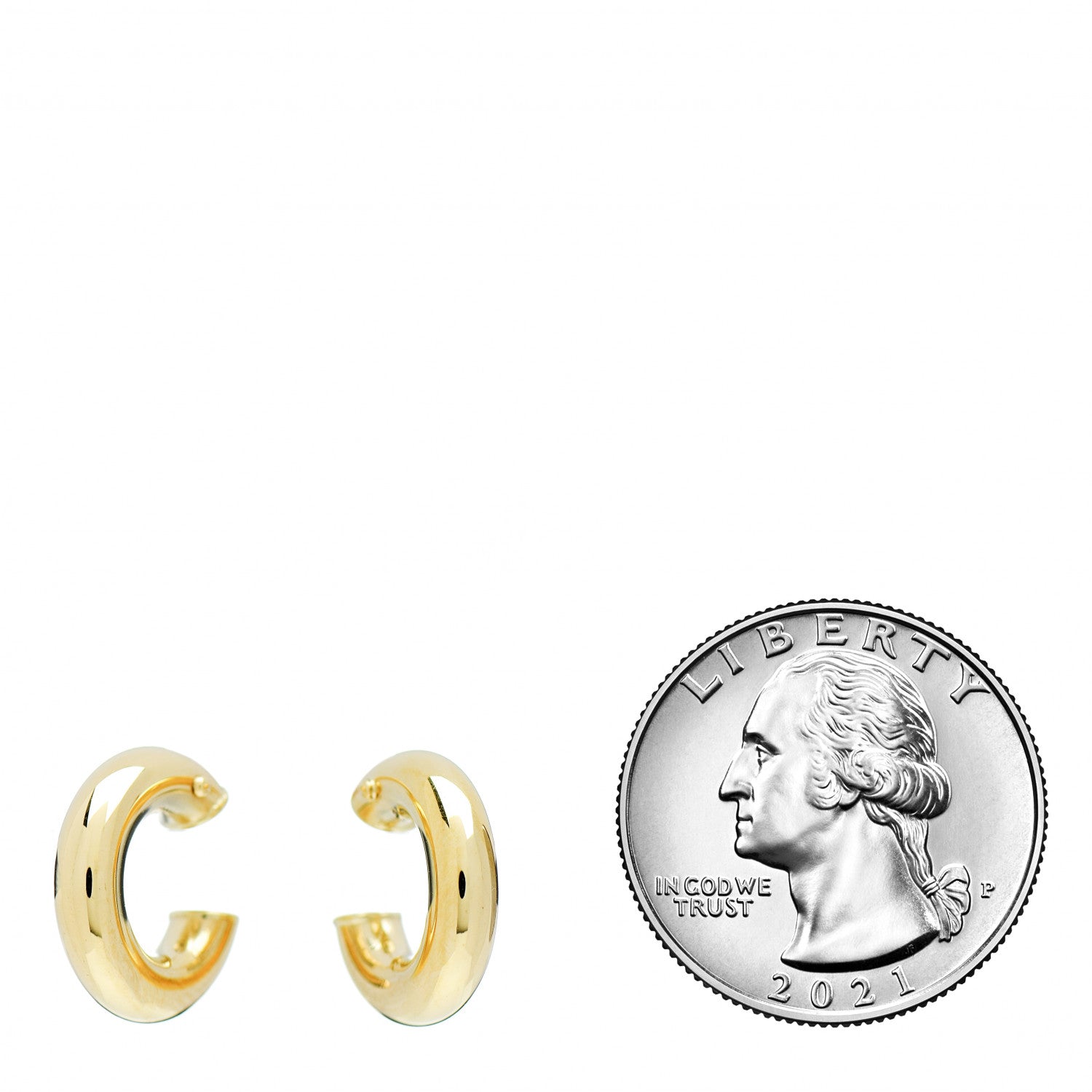 Roberto Coin 18K Yellow Gold Mini Hoop Earrings 2 of 4