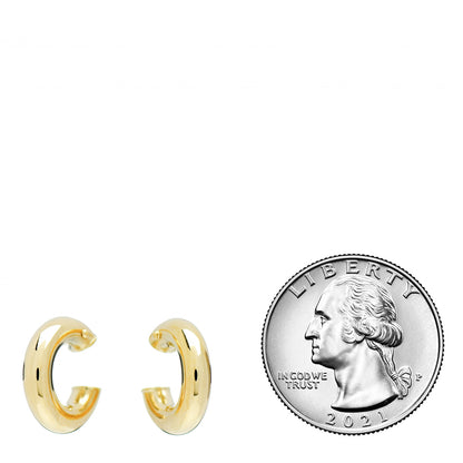 Roberto Coin 18K Yellow Gold Mini Hoop Earrings 2 of 4