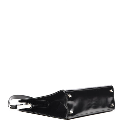 Prada Spazzolato Logo Print Framed Bag Nero Black 4 of 7