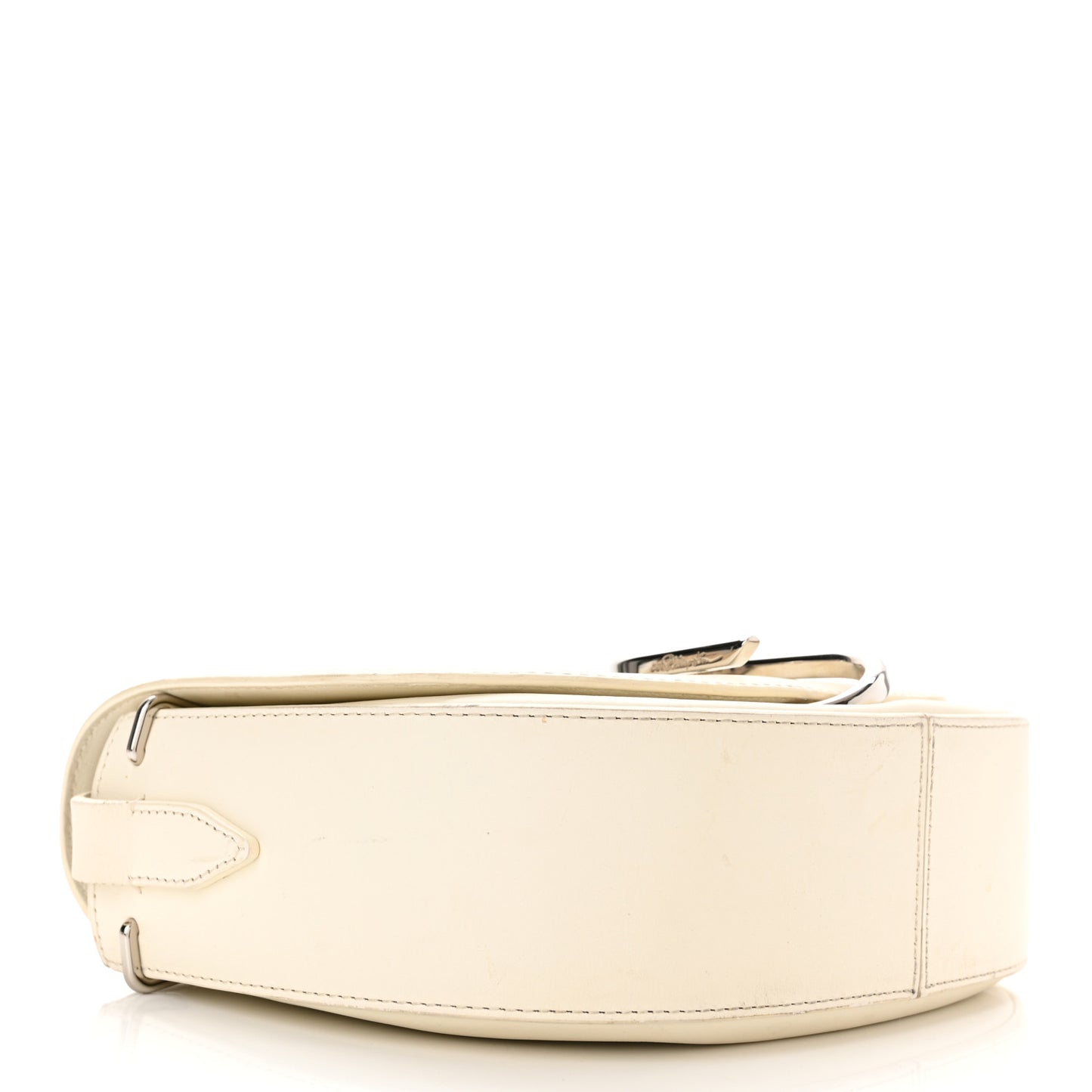 Calfskin Alix Saddle Crossbody Bag Off White