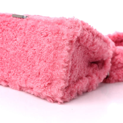 Balenciaga Curly Faux Shearling Small Hourglass Top Handle Bag Sweet Pink 9 of 9