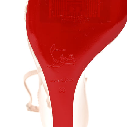 Christian Louboutin Calfskin So Me Spike 85 Wedge Sandals 38 Leche 7 of 9