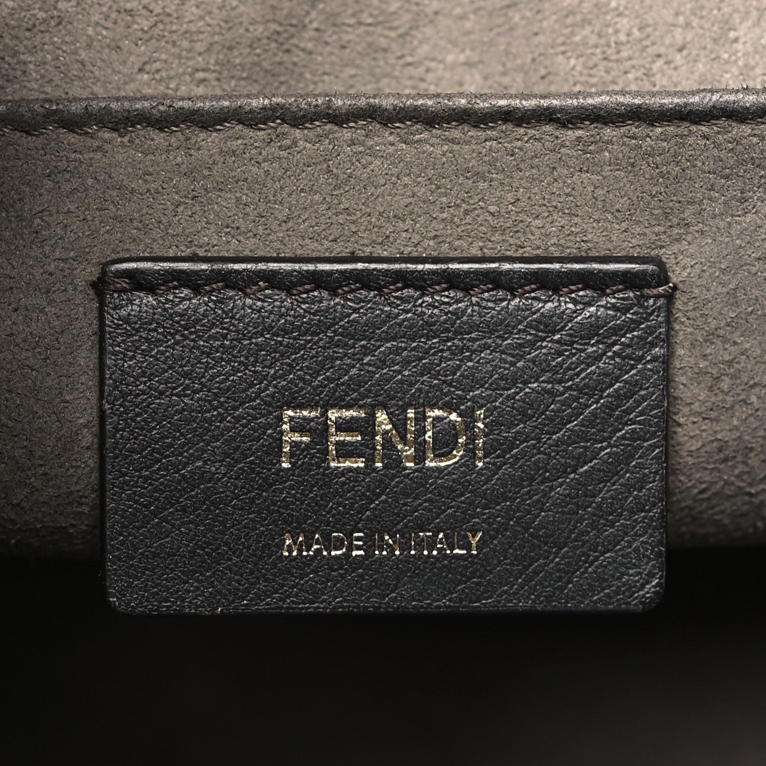 Fendi Vitello Century F is Fendi Bi-Color FF 1974 Embossed Kan I Shoulder Bag Maya Black 6 of 10