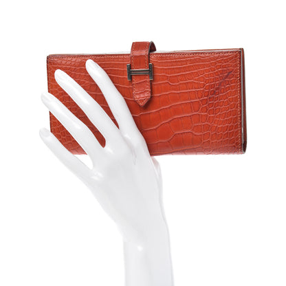 Hermes Matte Alligator Bearn Wallet 2 of 13