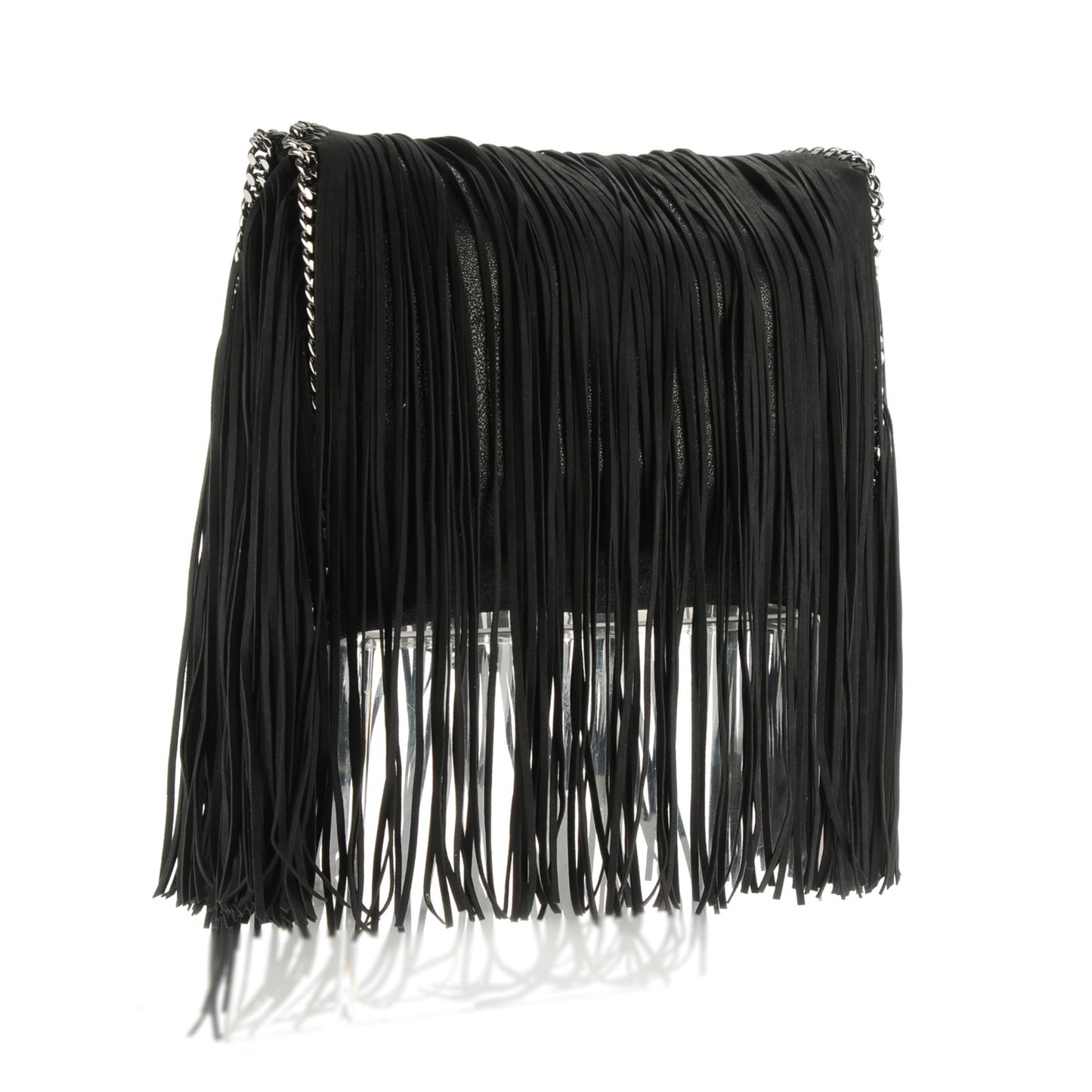 Eco Suede Fringe Falabella Tote Black