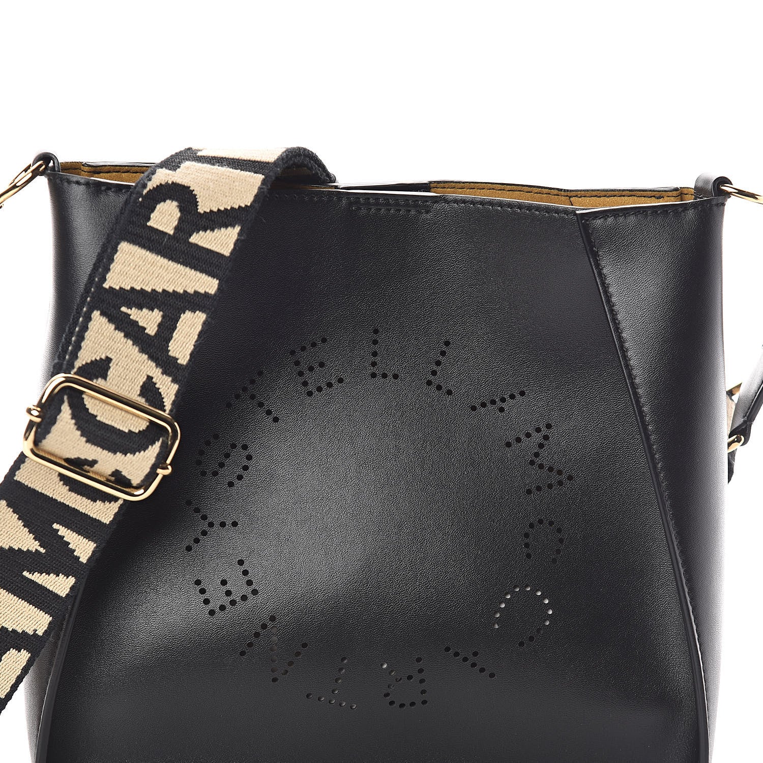 Stella McCartney Eco Alter Nappa Perforated Logo Mini Crossbody Black 8 of 10
