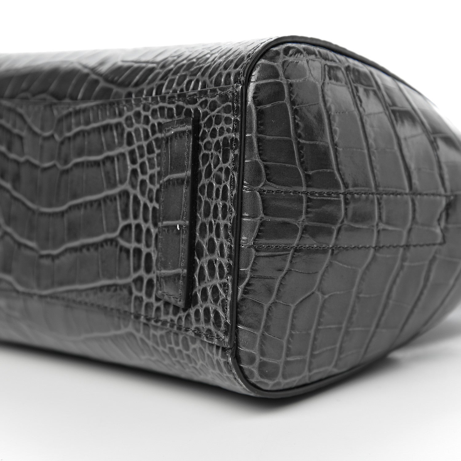 Givenchy Calfskin Crocodile Embossed Mini Antigona Storm Grey 9 of 10