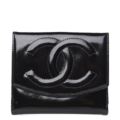 Chanel Patent Timeless CC Compact French Wallet Black 1 of 7