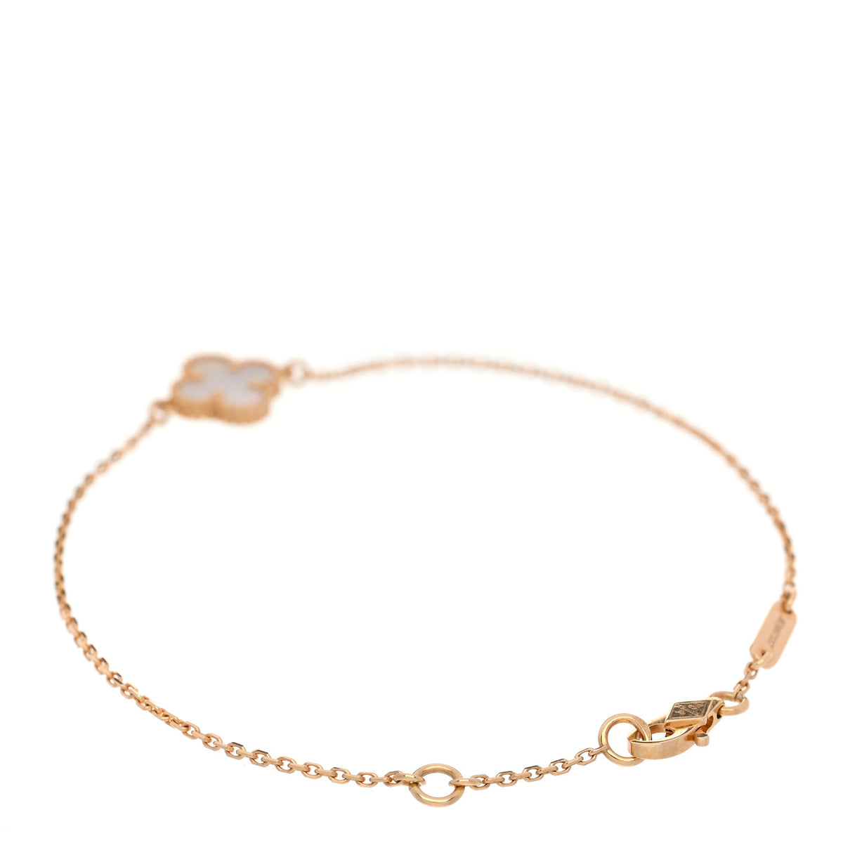 Van Cleef & Arpels 18K Yellow Gold Mother of Pearl Sweet Alhambra Bracelet 2 of 5