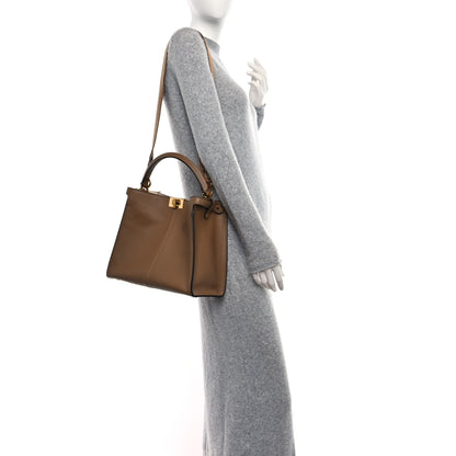 Fendi Vitello Seta Century Medium Peekaboo Mandorlo 2 of 8