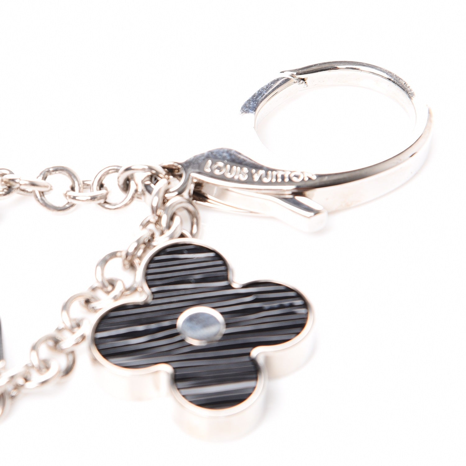 Louis Vuitton Fleur d'Epi Bag Charm Black 3 of 5