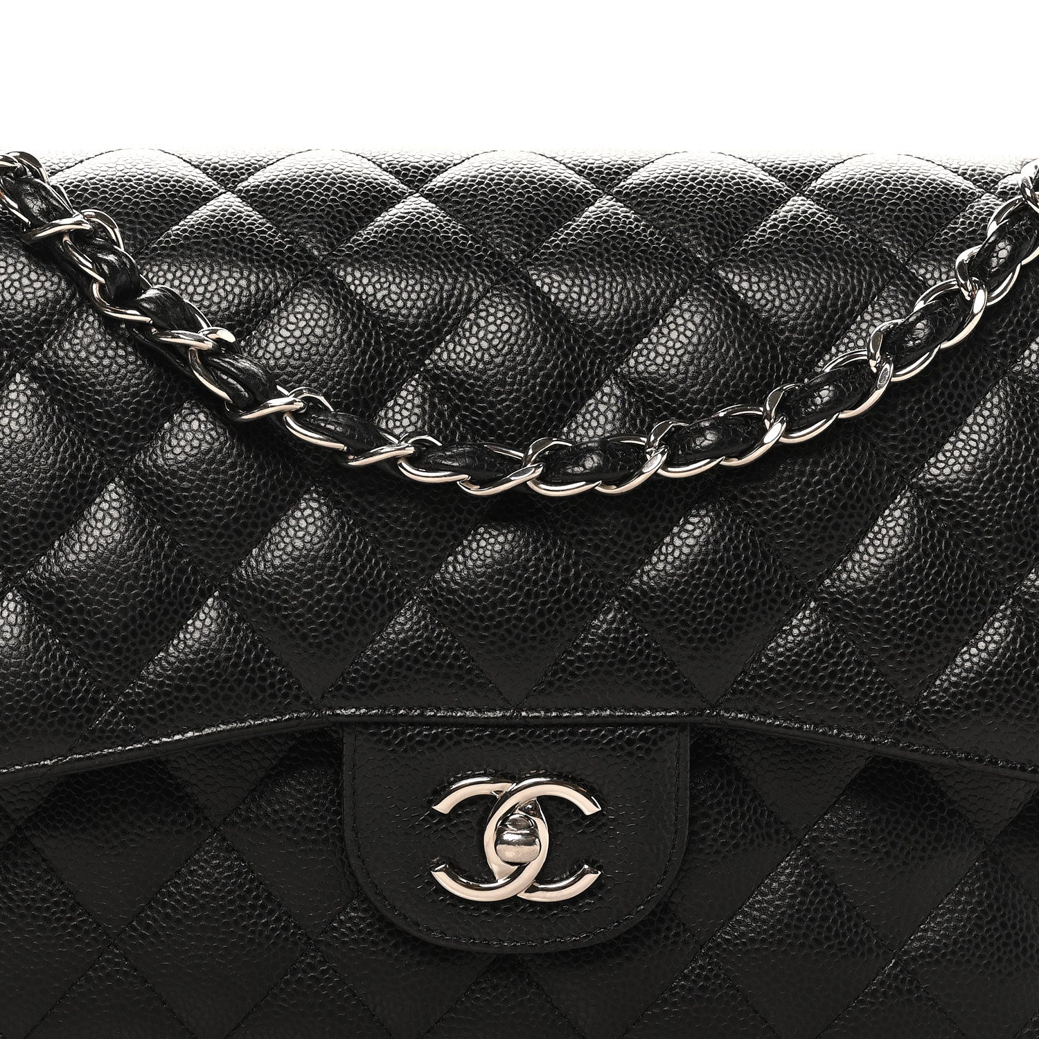 Chanel Caviar Quilted Jumbo Double Flap Black 8 of 10