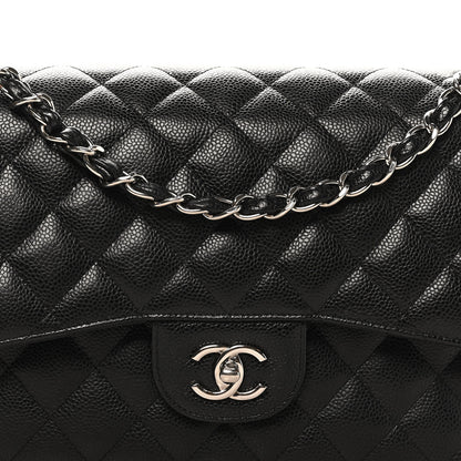 Chanel Caviar Quilted Jumbo Double Flap Black 8 of 10