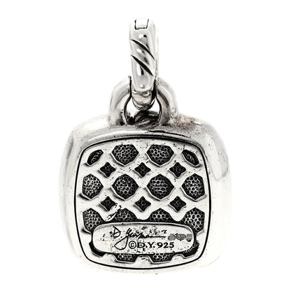 David Yurman Sterling Silver Diamond Moon Quartz 11mm Albion Enhancer Pendant 3 of 4