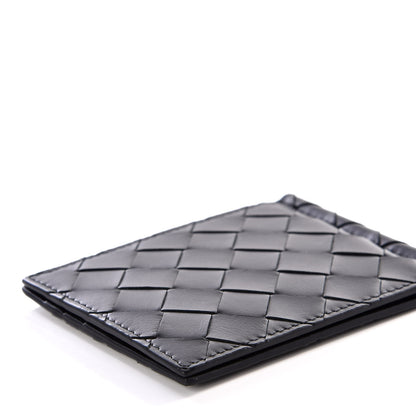 Bottega Veneta Nappa Maxi Intrecciato Bi-Fold Money Clip Wallet Black 5 of 9