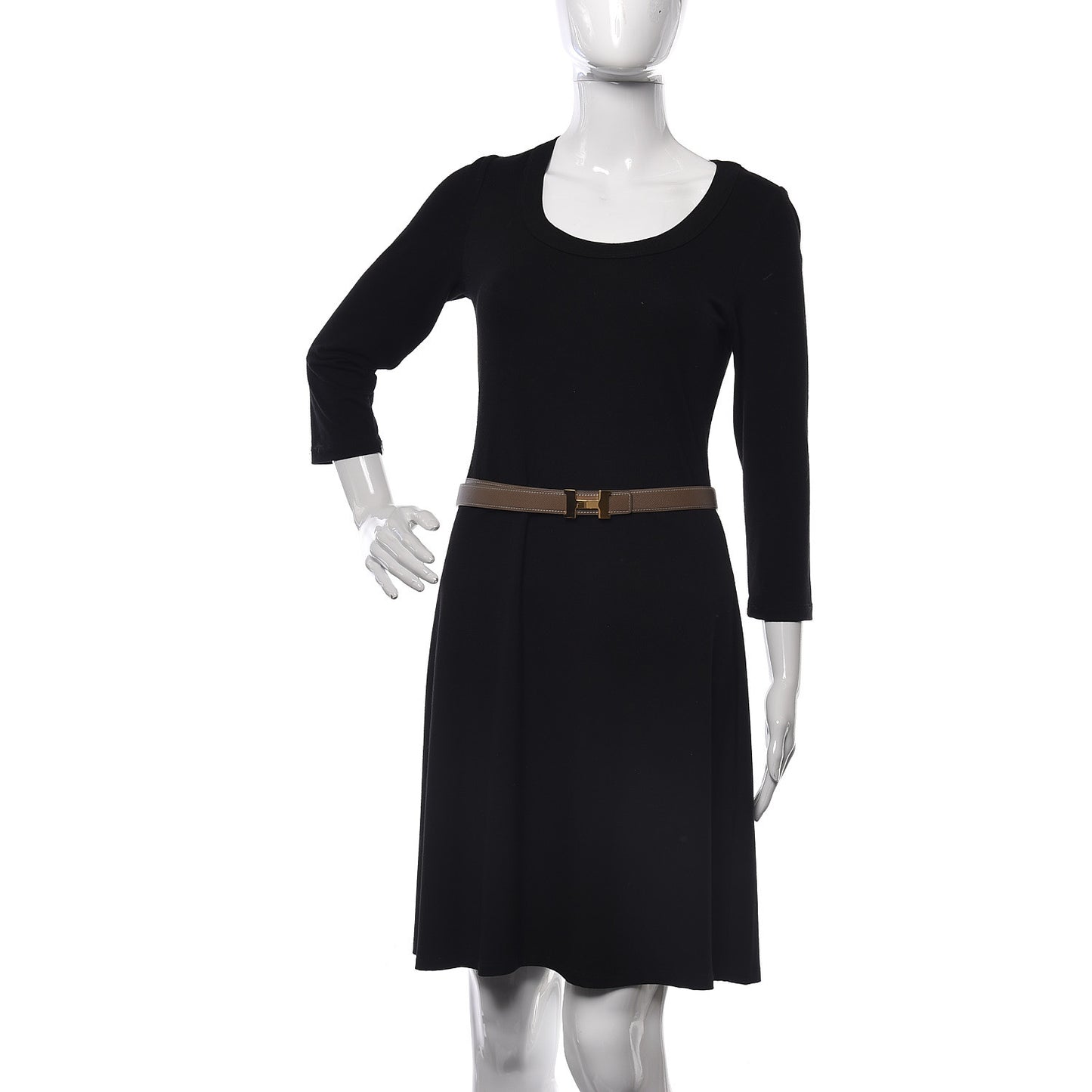 Swift Epsom 24mm Mini Constance H Belt 80 Black Etoupe