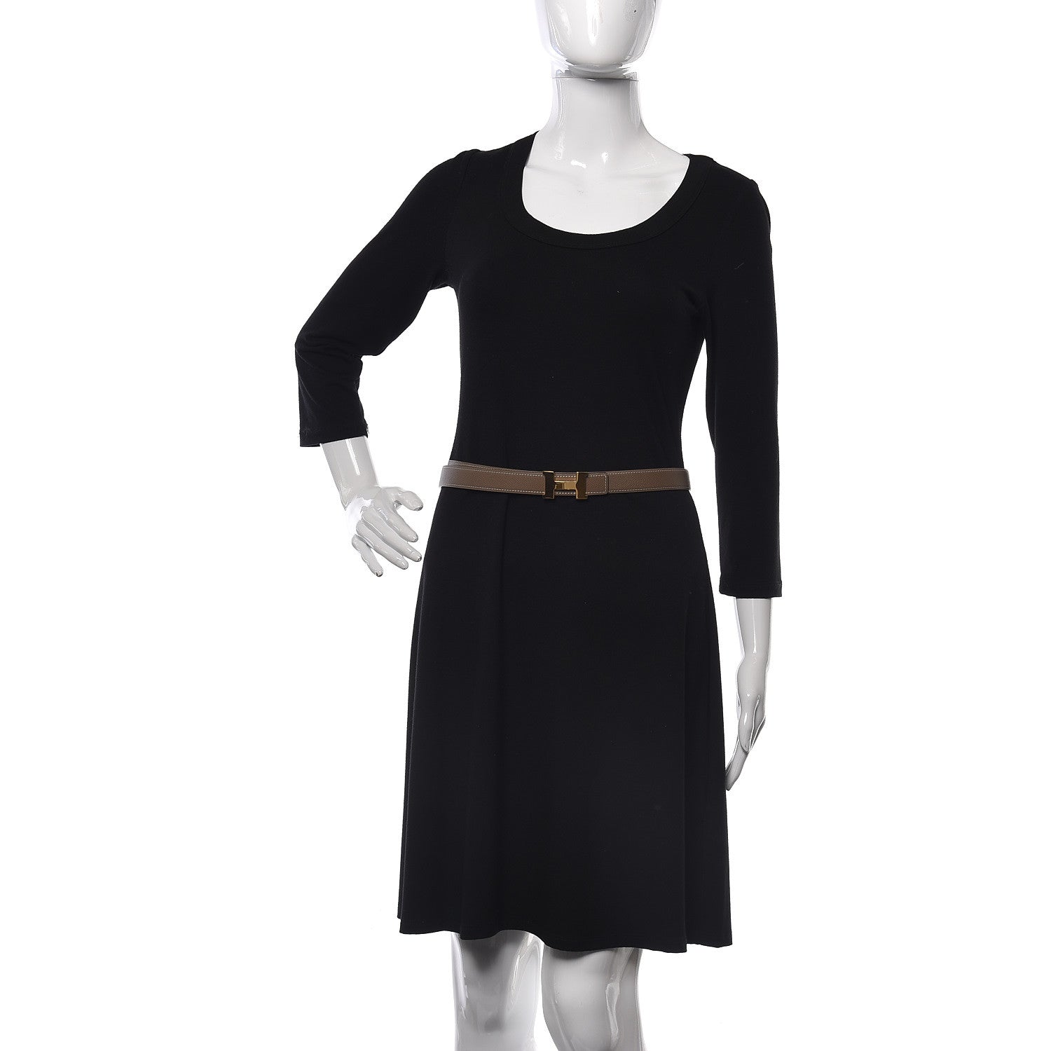 Hermes Swift Epsom 24mm Mini Constance H Belt 80 Black Etoupe 2 of 8