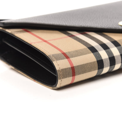 Burberry Grainy Calfskin Vintage Check Wallet With Detachable Strap Black 5 of 8
