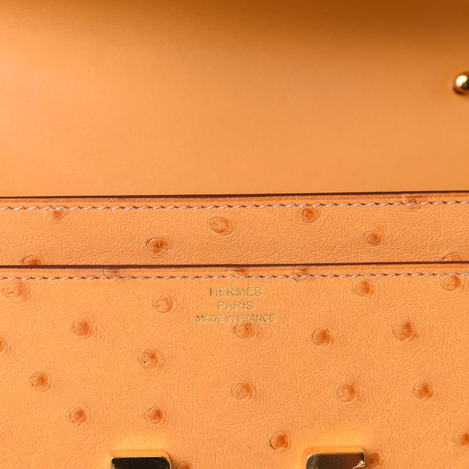 Hermes Ostrich Constance Long Wallet To Go Safran 8 of 10