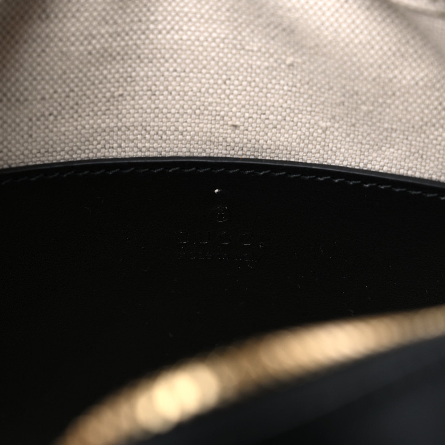 Gucci Calfskin GG Matelasse Shoulder Bag Black Natural 6 of 13