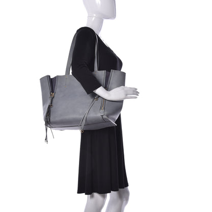 Chloe Smooth Calfskin Medium Milo Shopping Tote Cloudy Blue 2 of 9